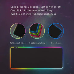 Gamer LED Mouse Pad Waterproof