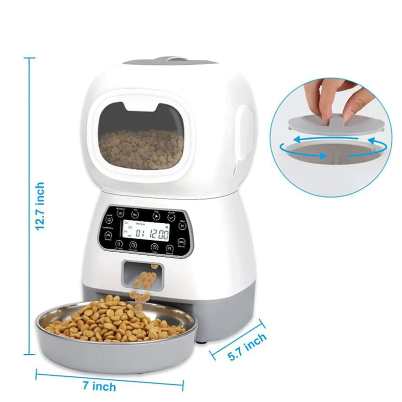 Smart Food Dispenser for Cats and Dogs with Timer